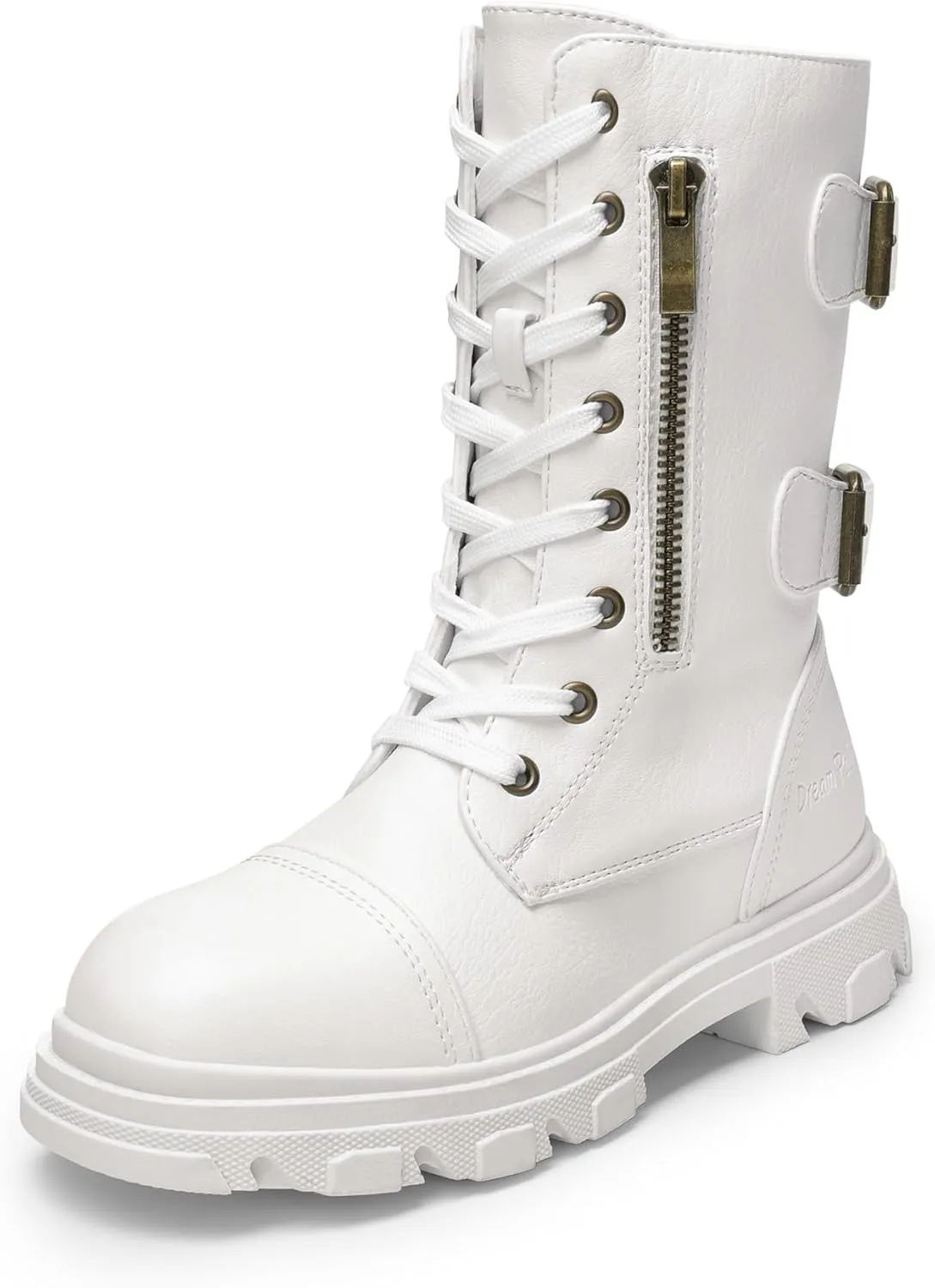 DREAM PAIRS Girls Combat Boots Side Zipper Ankle Booties Toddler/Little Kid/Big Kid