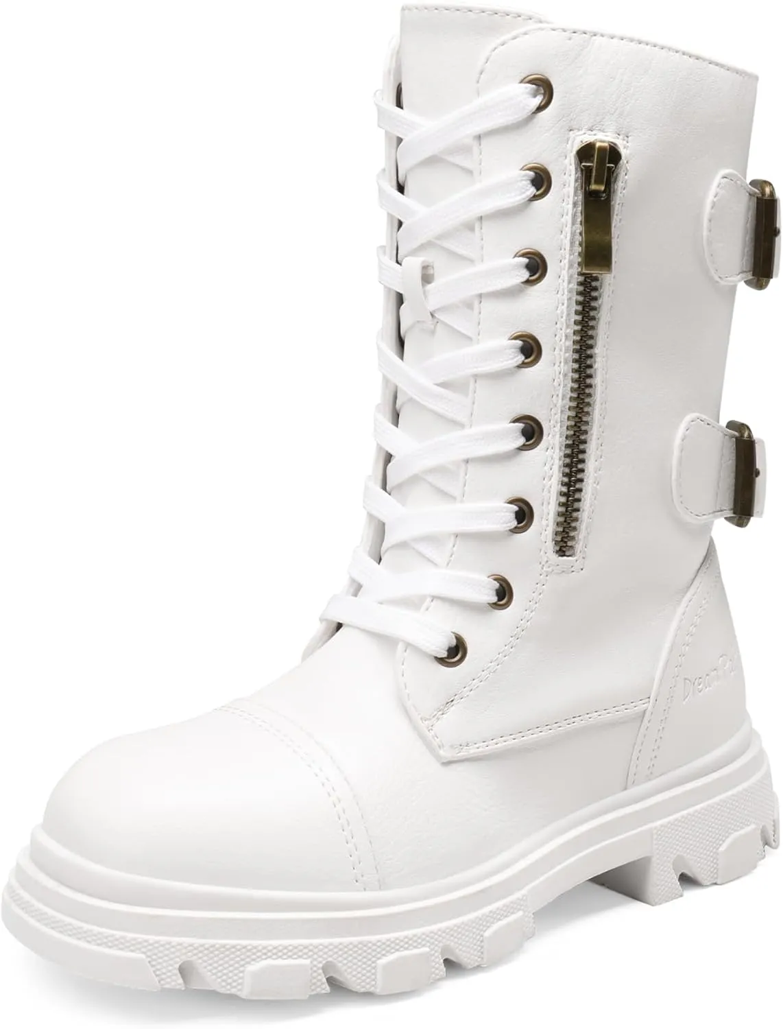 DREAM PAIRS Girls Combat Boots Side Zipper Ankle Booties Toddler/Little Kid/Big Kid