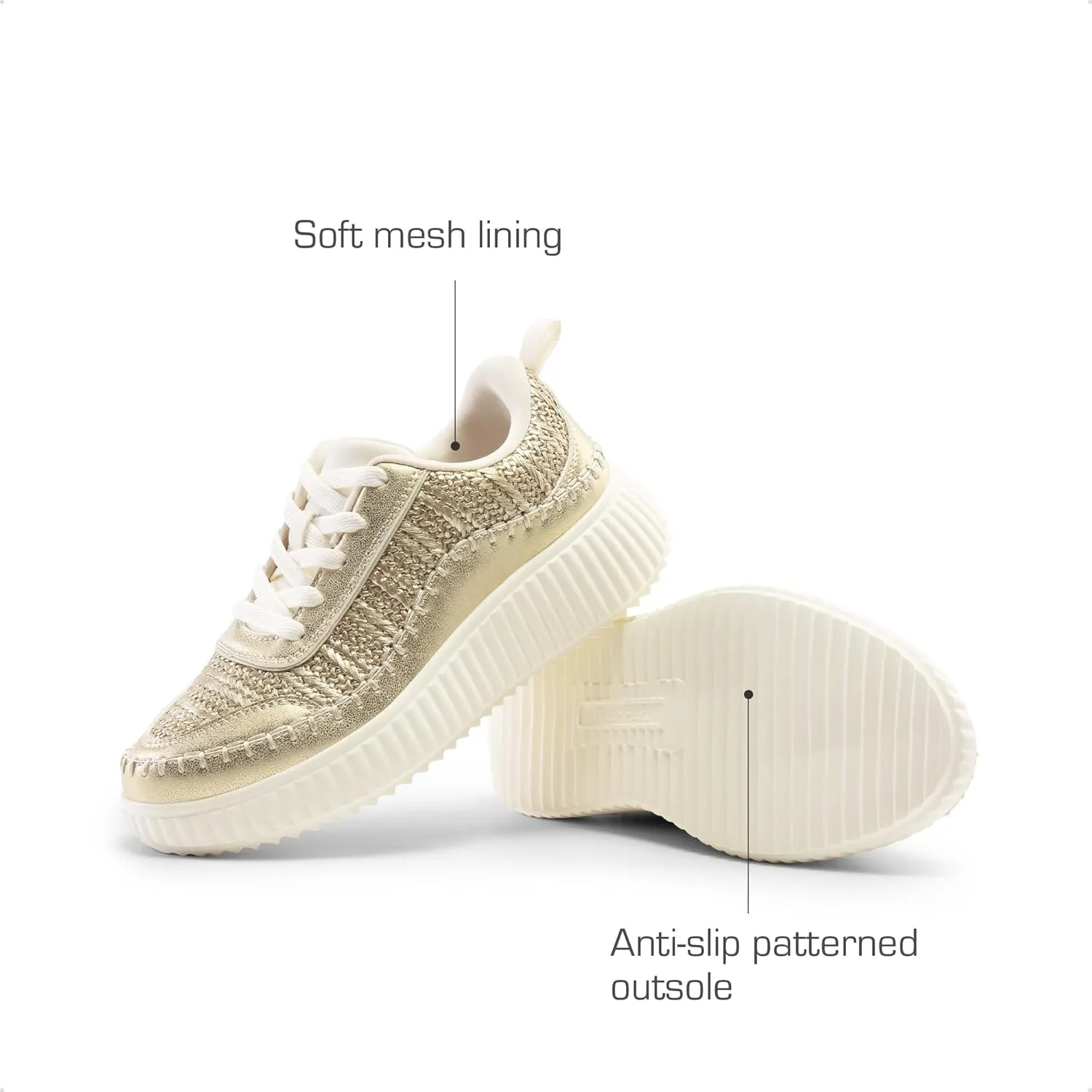 DREAM PAIRS Girls Fashion Sneakers Tennis Shoes Kids Platform Lightweight Lace Up Casual Walking Shoes