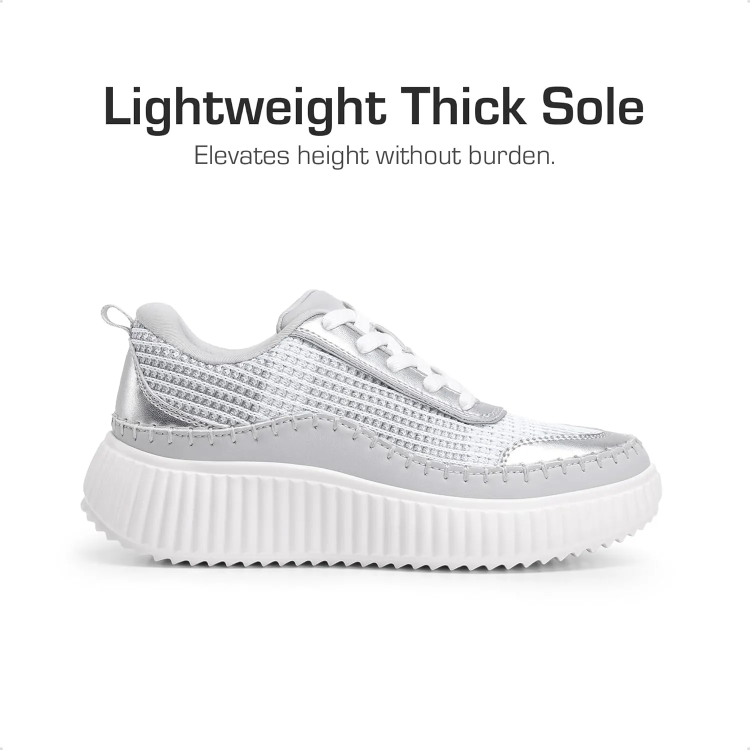 DREAM PAIRS Girls Fashion Sneakers Tennis Shoes Kids Platform Lightweight Lace Up Casual Walking Shoes