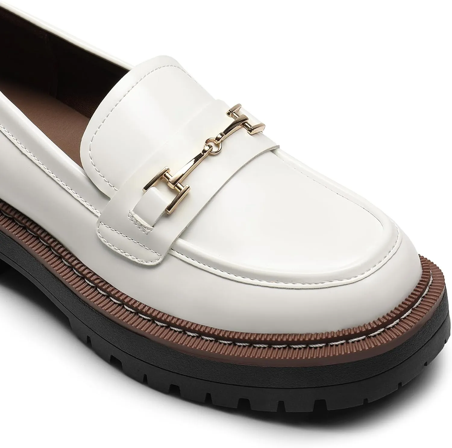 DREAM PAIRS Loafers for Women Platform Chunky Heel Slip On Loafers Business Office Casual Dressy Loafer Shoes