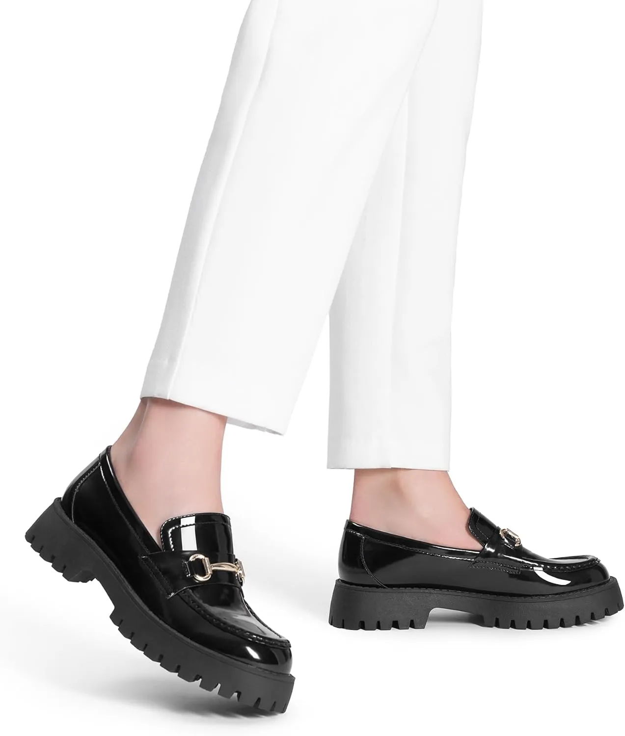 DREAM PAIRS Loafers for Women Platform Chunky Penny Loafer Slip On Casual Dressy Business Shoes with Arch Support