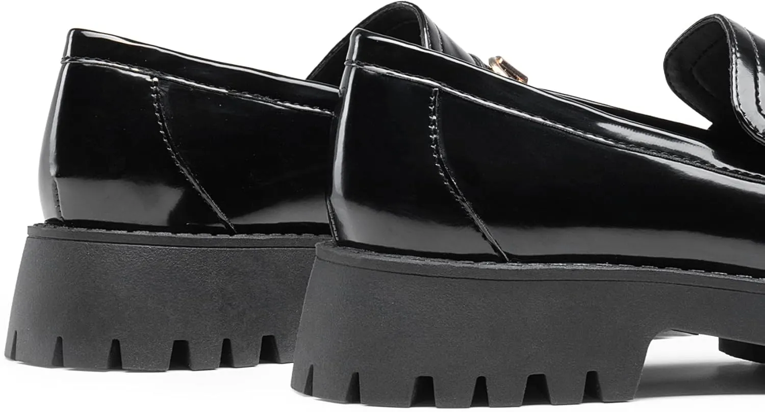 DREAM PAIRS Loafers for Women Platform Chunky Penny Loafer Slip On Casual Dressy Business Shoes with Arch Support