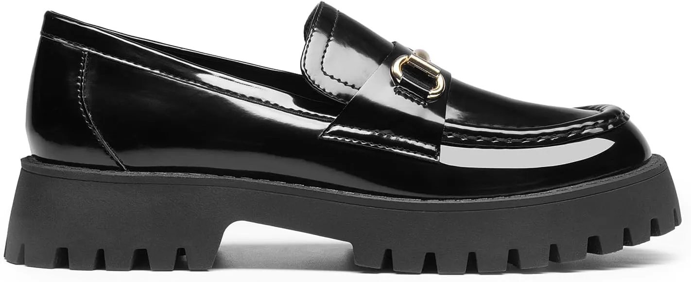 DREAM PAIRS Loafers for Women Platform Chunky Penny Loafer Slip On Casual Dressy Business Shoes with Arch Support