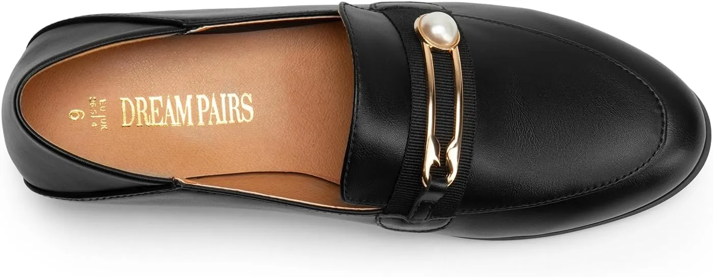 DREAM PAIRS Loafers for Women Slip On Comfortable Round Toe Casual Fashion Flats Dressy Shoes