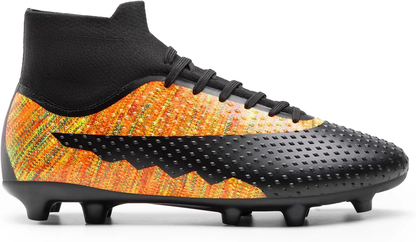 DREAM PAIRS Men's Soccer Cleats Lightweight Football Cleats Professional Training High-top Soccer Shoes