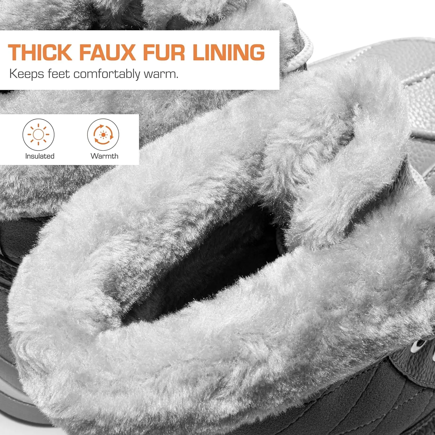 DREAM PAIRS Snow Boots for Women Waterproof Mid Calf Lace Up Duck Boots Warm Faux Fur FuzzyGo Bold Winter Boots for Outdoor