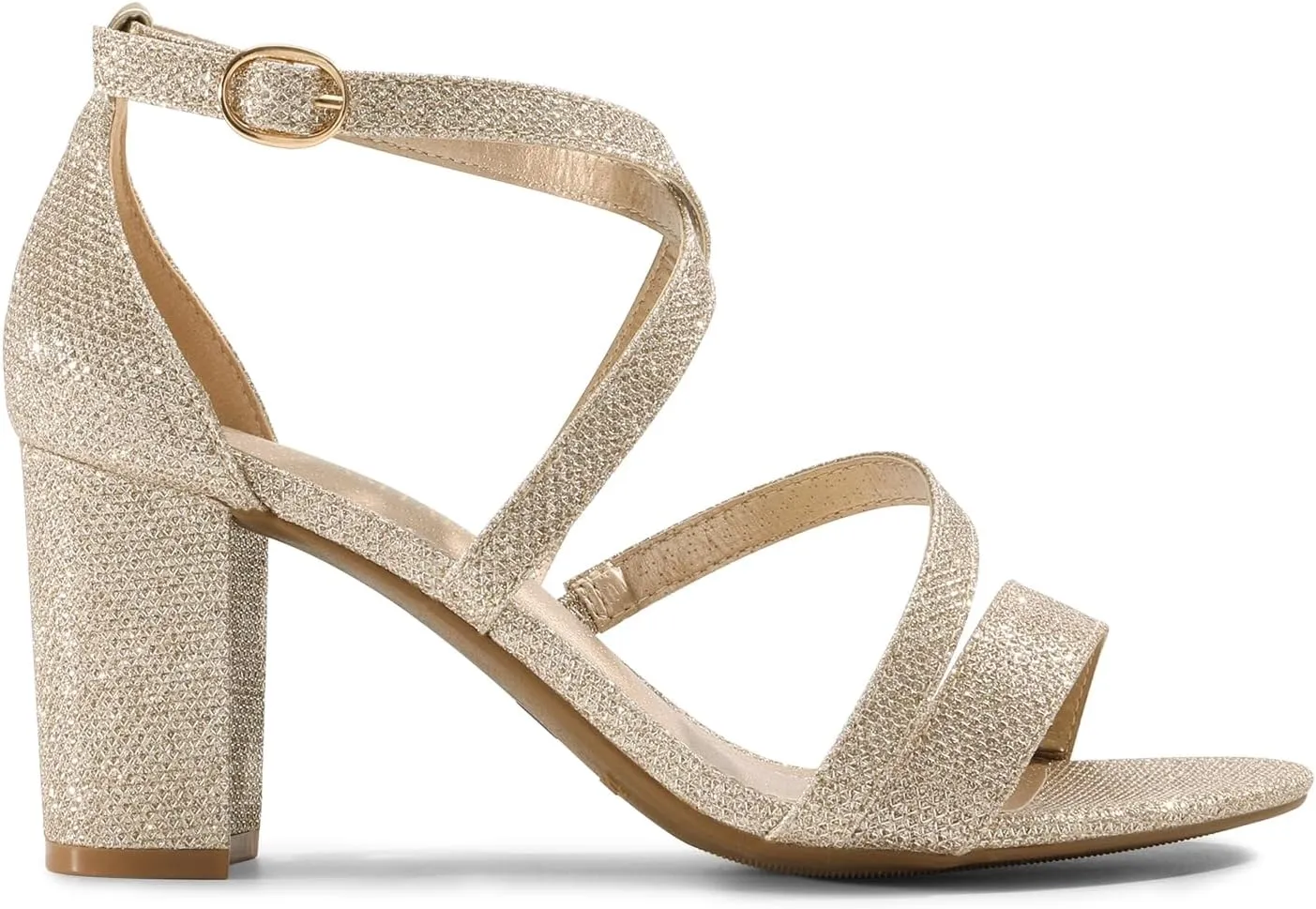 DREAM PAIRS Women’s Ankle Strap Dress Pump Low Chunky Heel Sandals