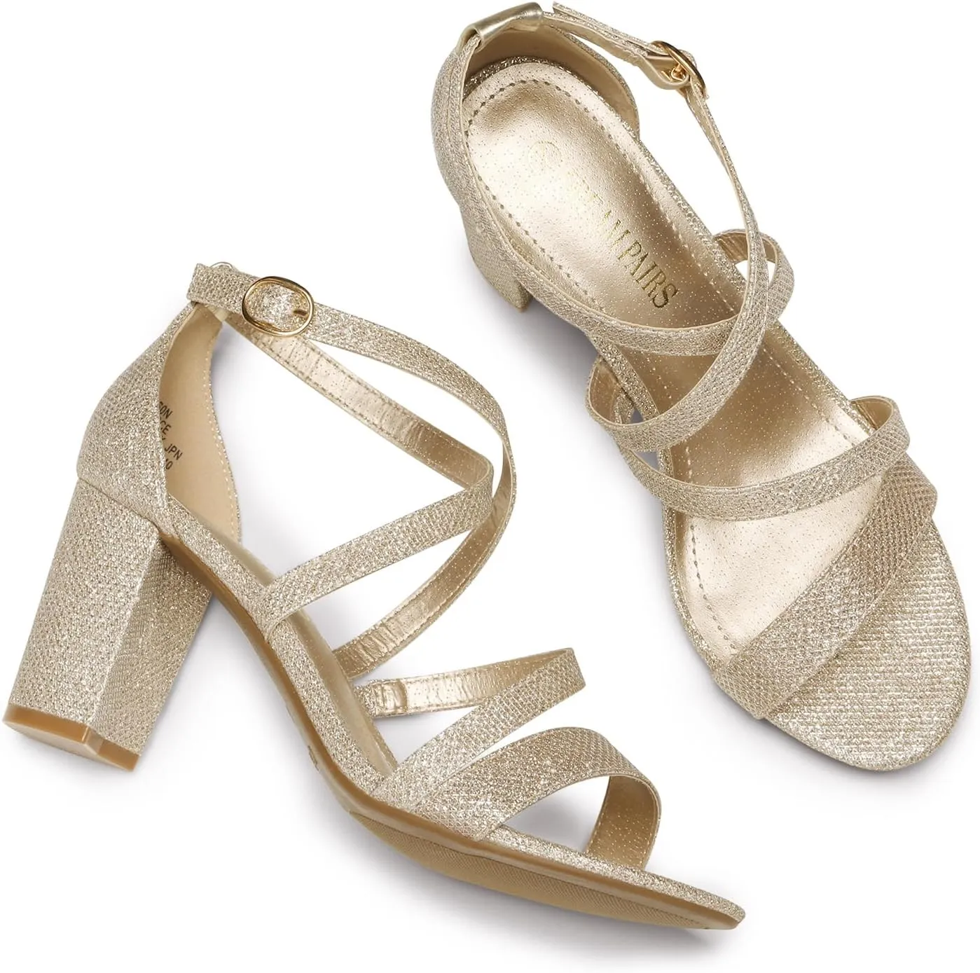 DREAM PAIRS Women’s Ankle Strap Dress Pump Low Chunky Heel Sandals