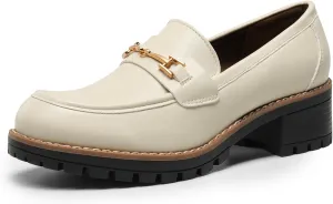 DREAM PAIRS Women's Chunky Loafers, Platform Comfortable Slip-On Dressy Business Casual Shoes