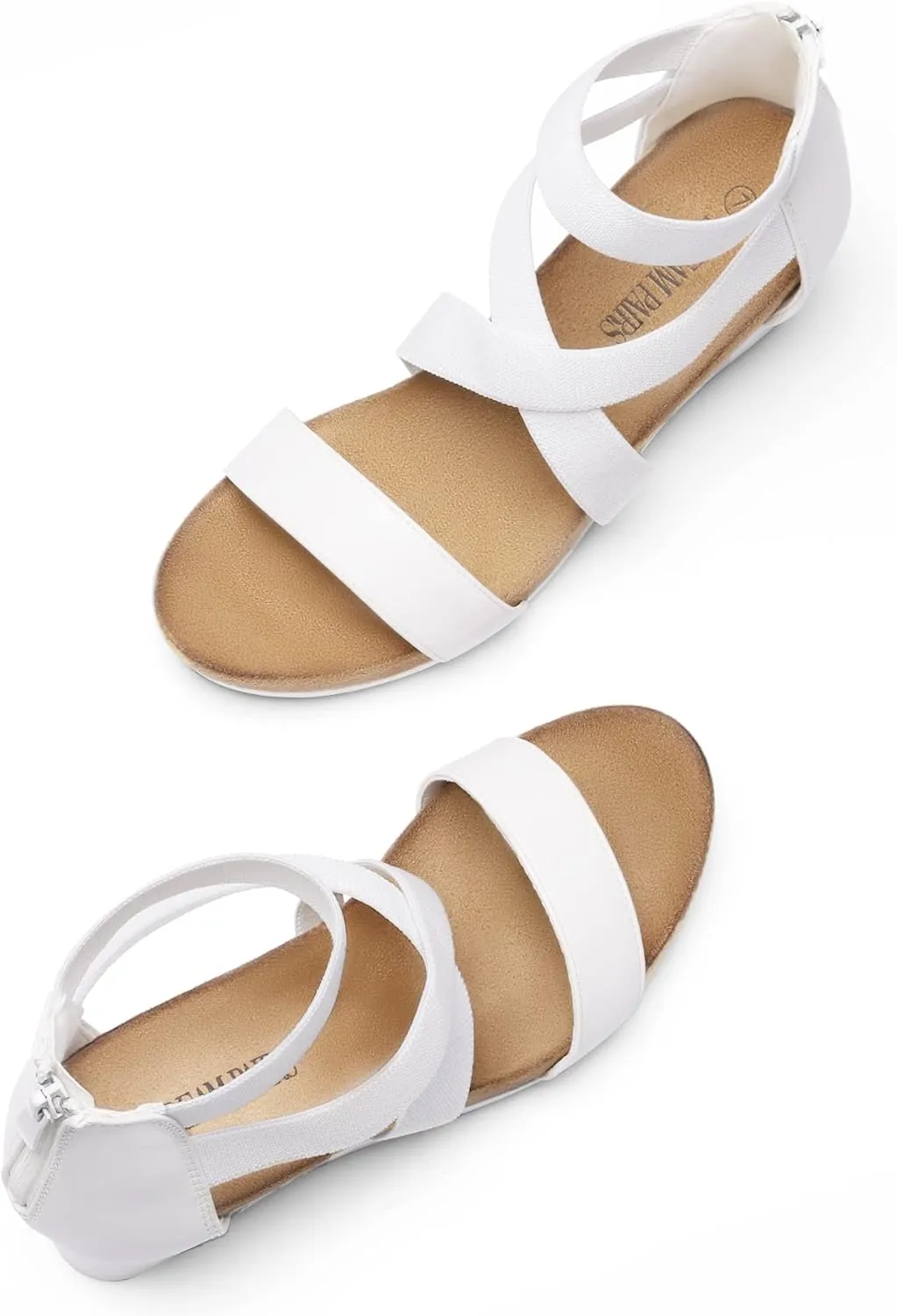 DREAM PAIRS Womens Elastic Ankle Strap Open Toe Platform Wedge Sandals Comfortable Summer Shoes