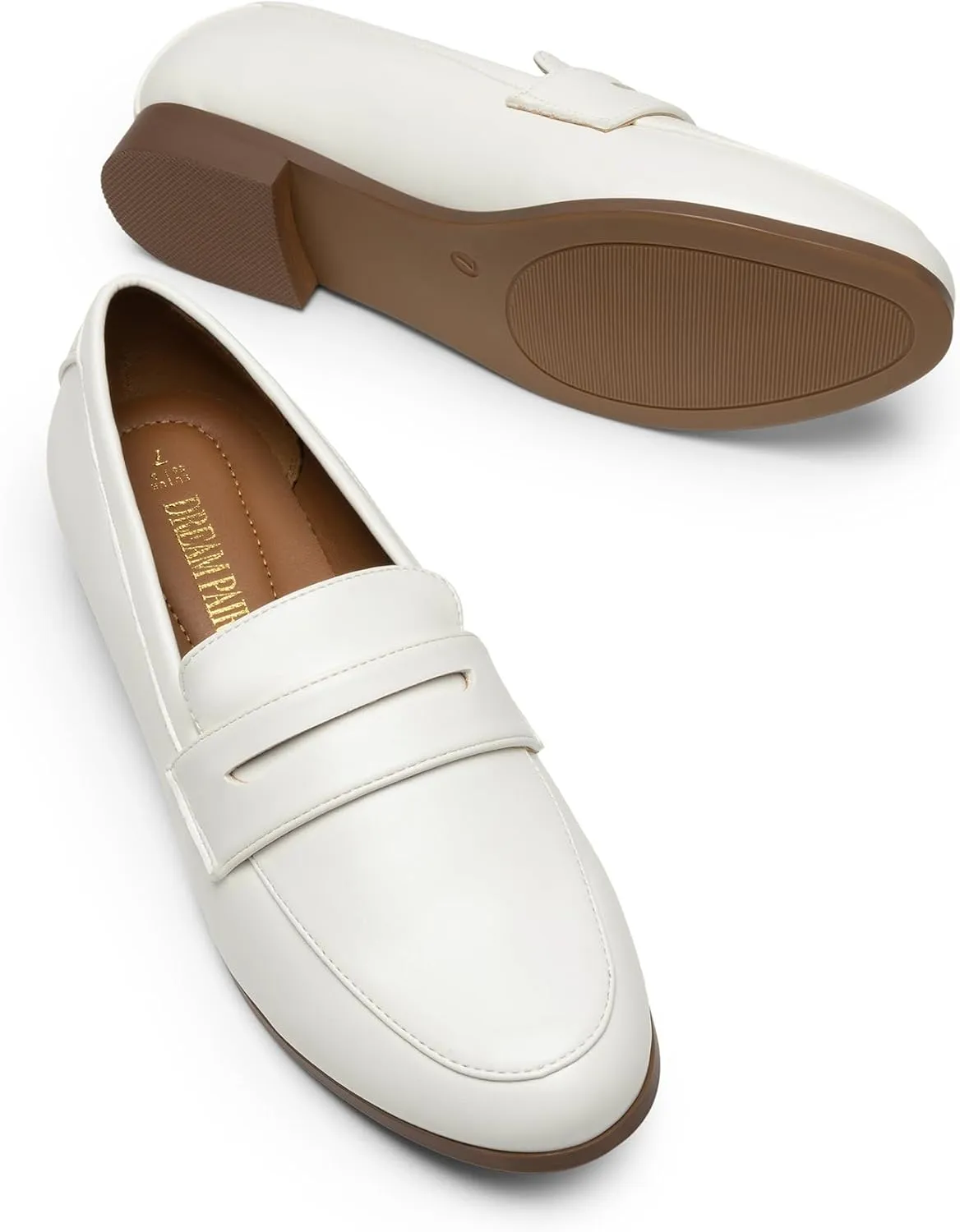DREAM PAIRS Women's Loafers Penny Loafers Fashion Comfortable Slip On Flats for Women Dressy Shoes Work Office