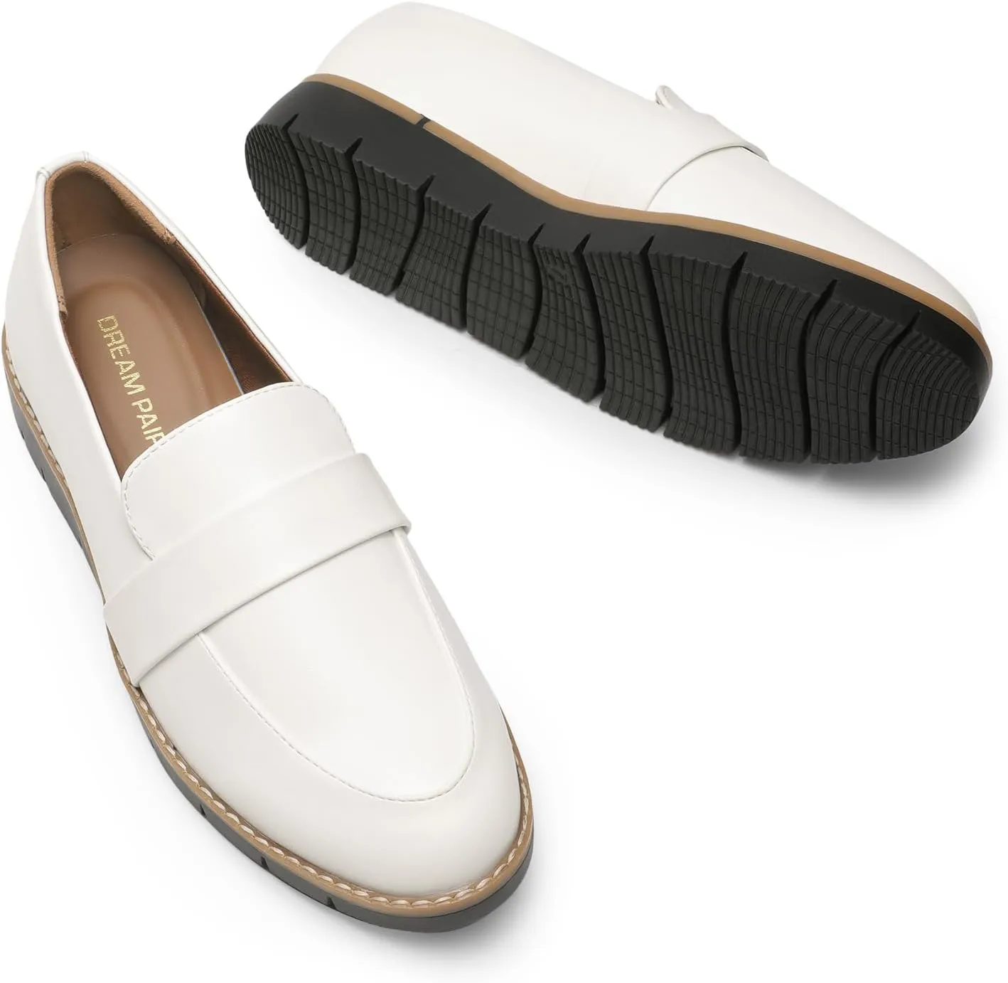 DREAM PAIRS Women's Loafers, Slip-On Business Casual Work Shoes