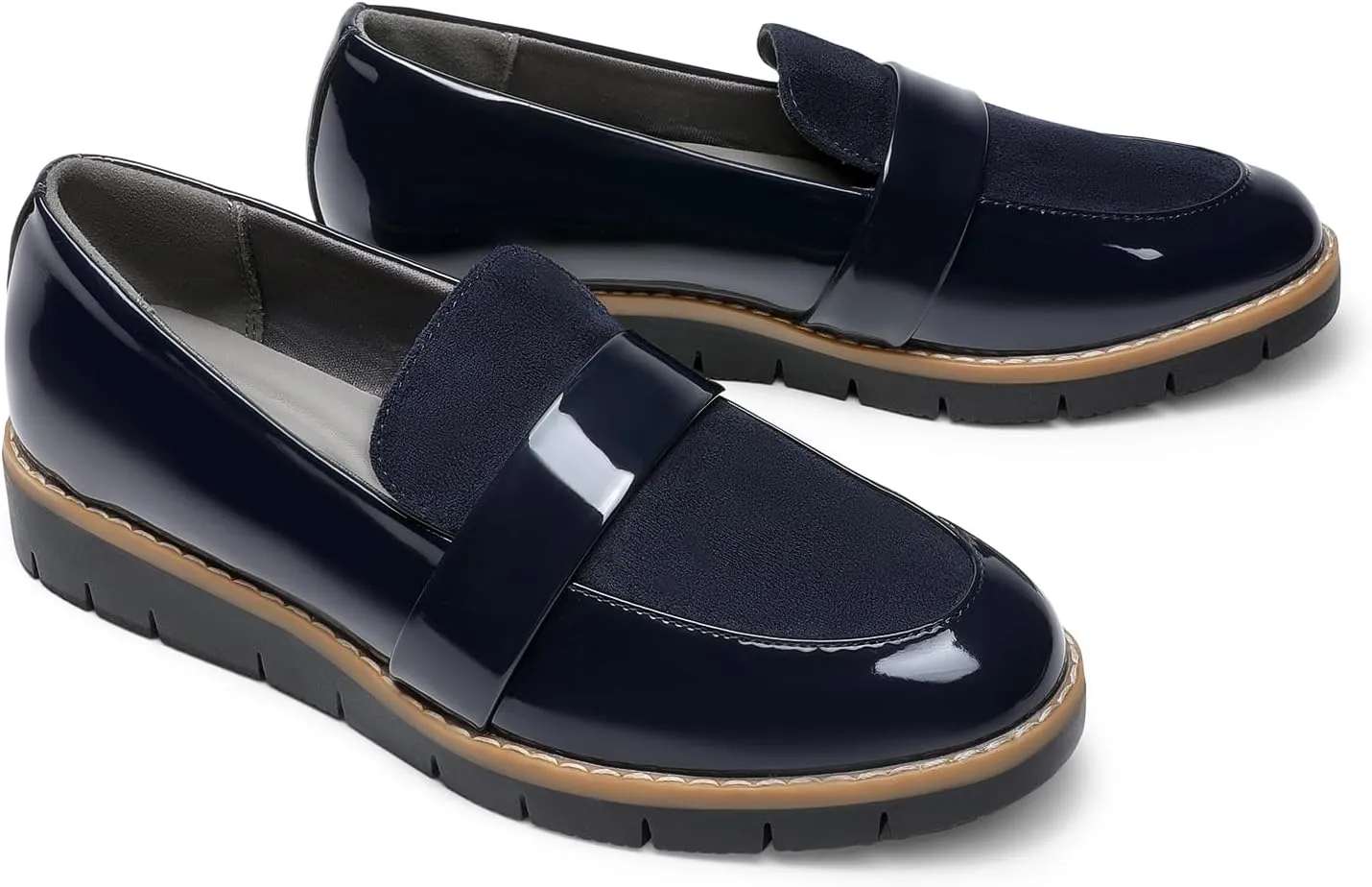 DREAM PAIRS Women's Loafers, Slip-On Business Casual Work Shoes