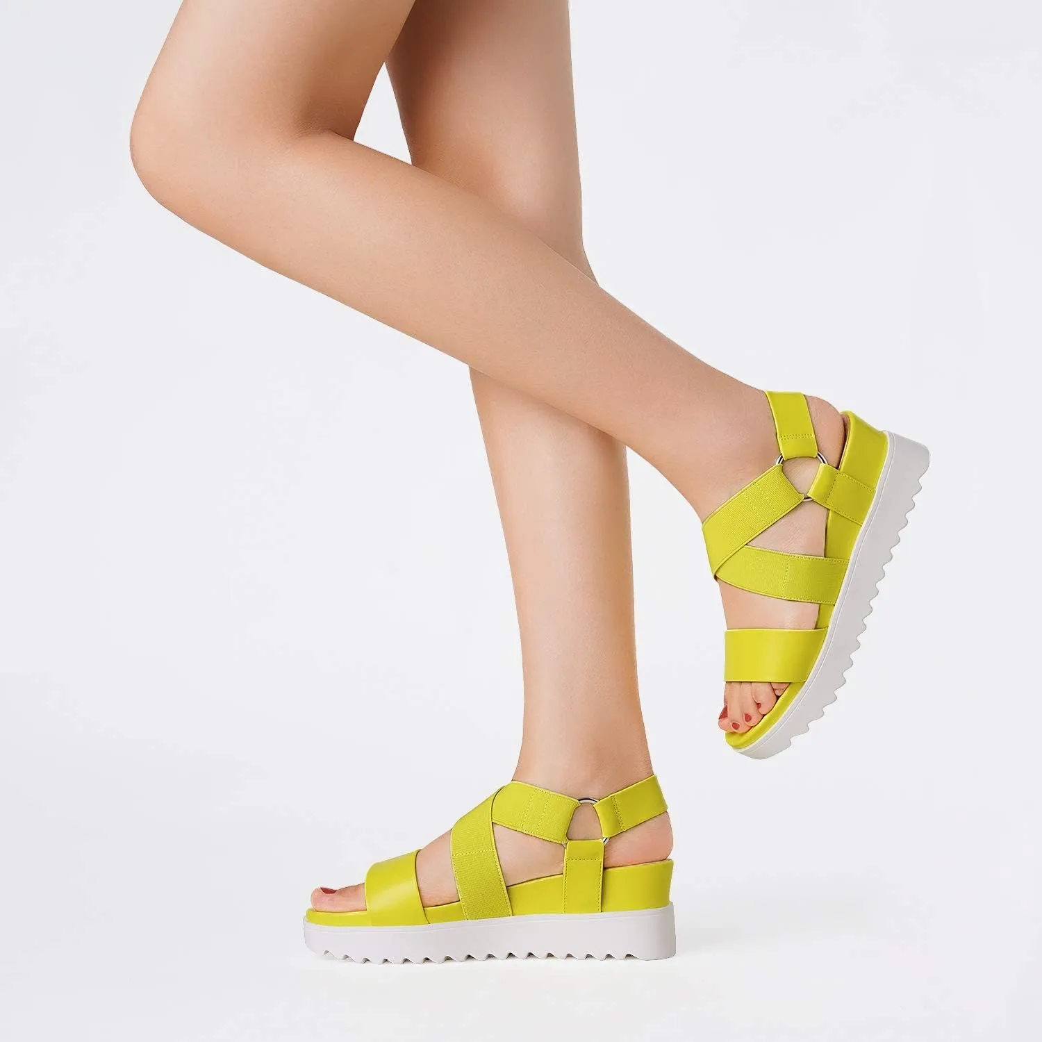 DREAM PAIRS Women’s Open Toe Ankle Strap Platform Wedge Sandals