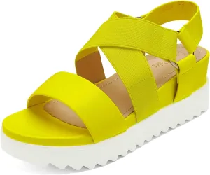 DREAM PAIRS Women’s Open Toe Ankle Strap Platform Wedge Sandals