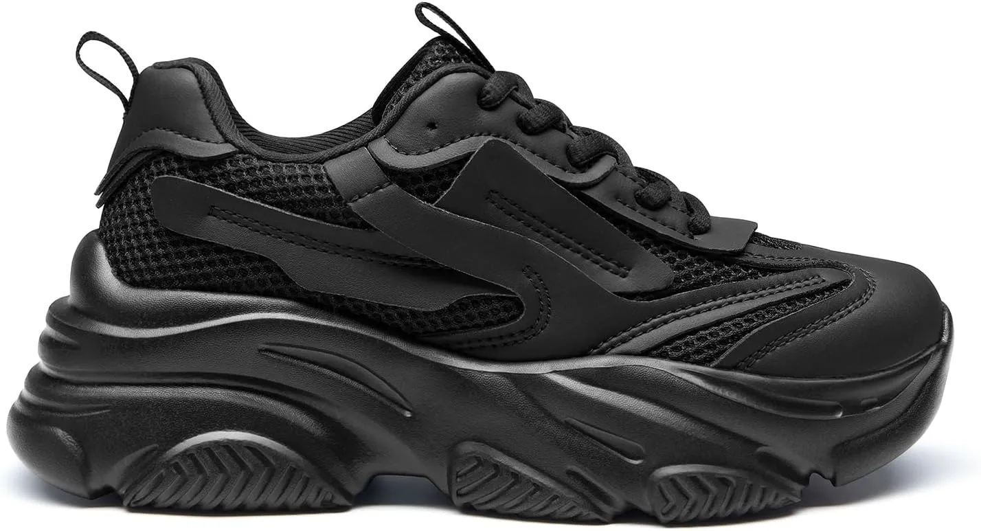DREAM PAIRS Women's Platform Chunky Fashion Sneakers Jaxon Walking Lace-Up Comfortable Dad Sneakers Workout Sport Work Casual Tennis Shoes