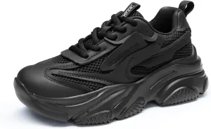 DREAM PAIRS Women's Platform Chunky Fashion Sneakers Jaxon Walking Lace-Up Comfortable Dad Sneakers Workout Sport Work Casual Tennis Shoes