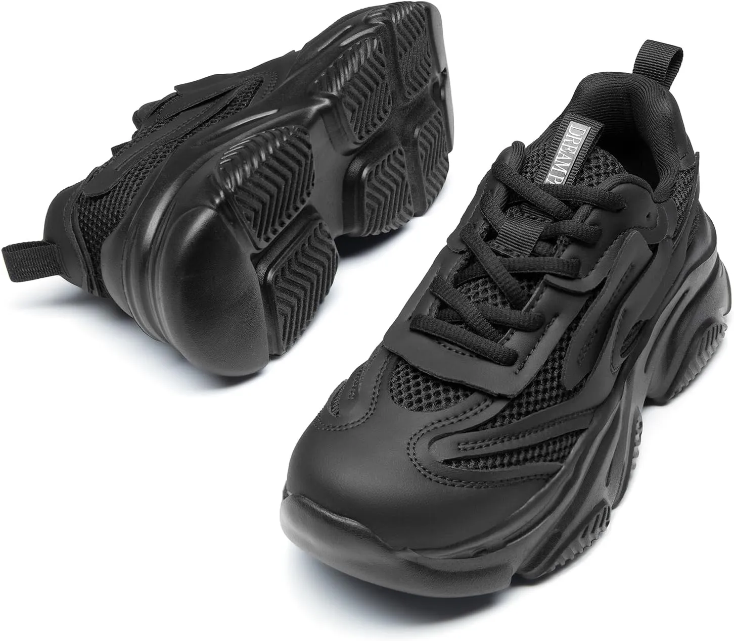 DREAM PAIRS Women's Platform Chunky Fashion Sneakers Jaxon Walking Lace-Up Comfortable Dad Sneakers Workout Sport Work Casual Tennis Shoes