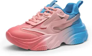 DREAM PAIRS Women's Platform Chunky Fashion Sneakers Jaxon Walking Lace-Up Comfortable Dad Sneakers Workout Sport Work Casual Tennis Shoes