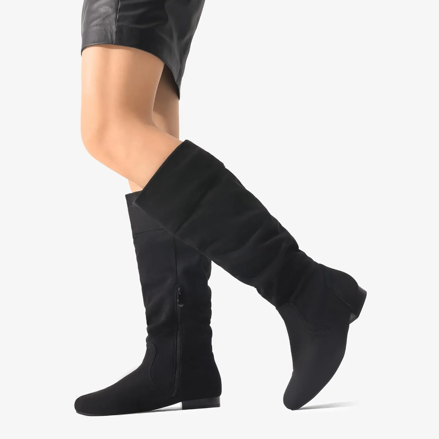 DREAM PAIRS Women's Wide Calf Knee High Pull On Fall Weather Winter Boots