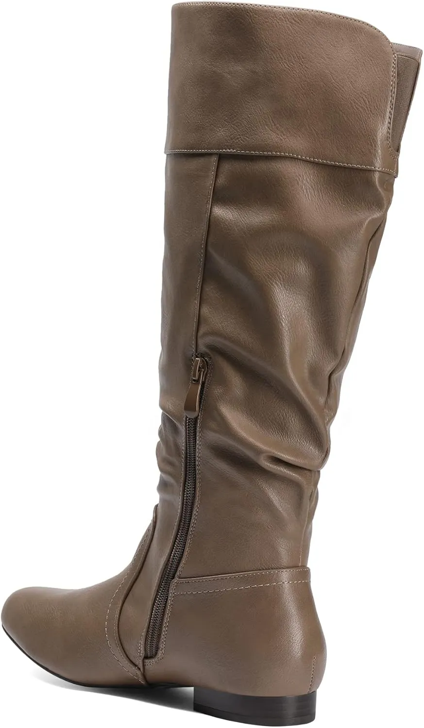 DREAM PAIRS Women's Wide Calf Knee High Pull On Fall Weather Winter Boots