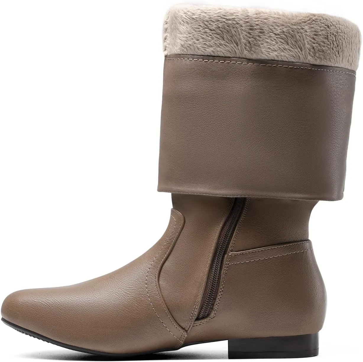 DREAM PAIRS Women's Wide Calf Knee High Pull On Fall Weather Winter Boots