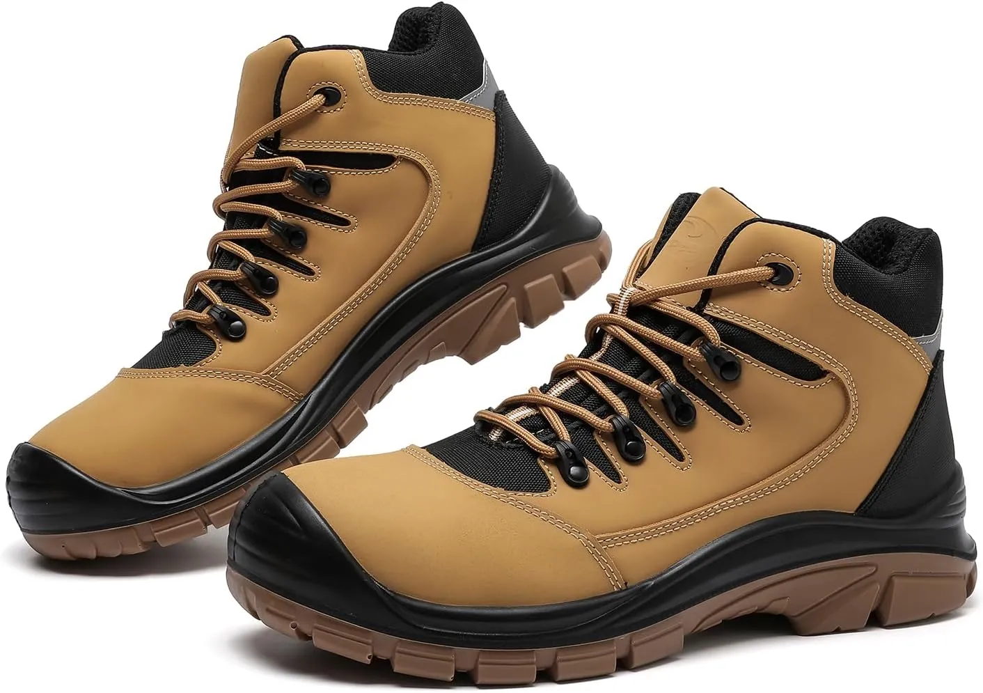 DRKA Men's Steel Toe Work Boots Water Resistant Safety Shoes