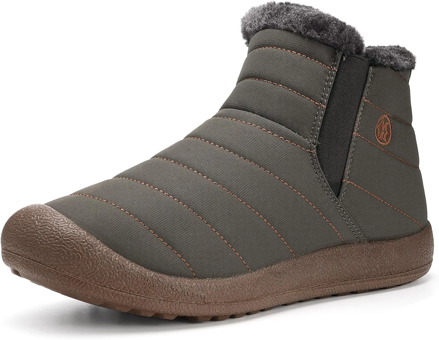 Eagsouni Womens Mens Snow Boots Winter Shoes Slip On Ankle Booties Anti-Slip Water Resistant Fully Fur Lined Outdoor Sneakers