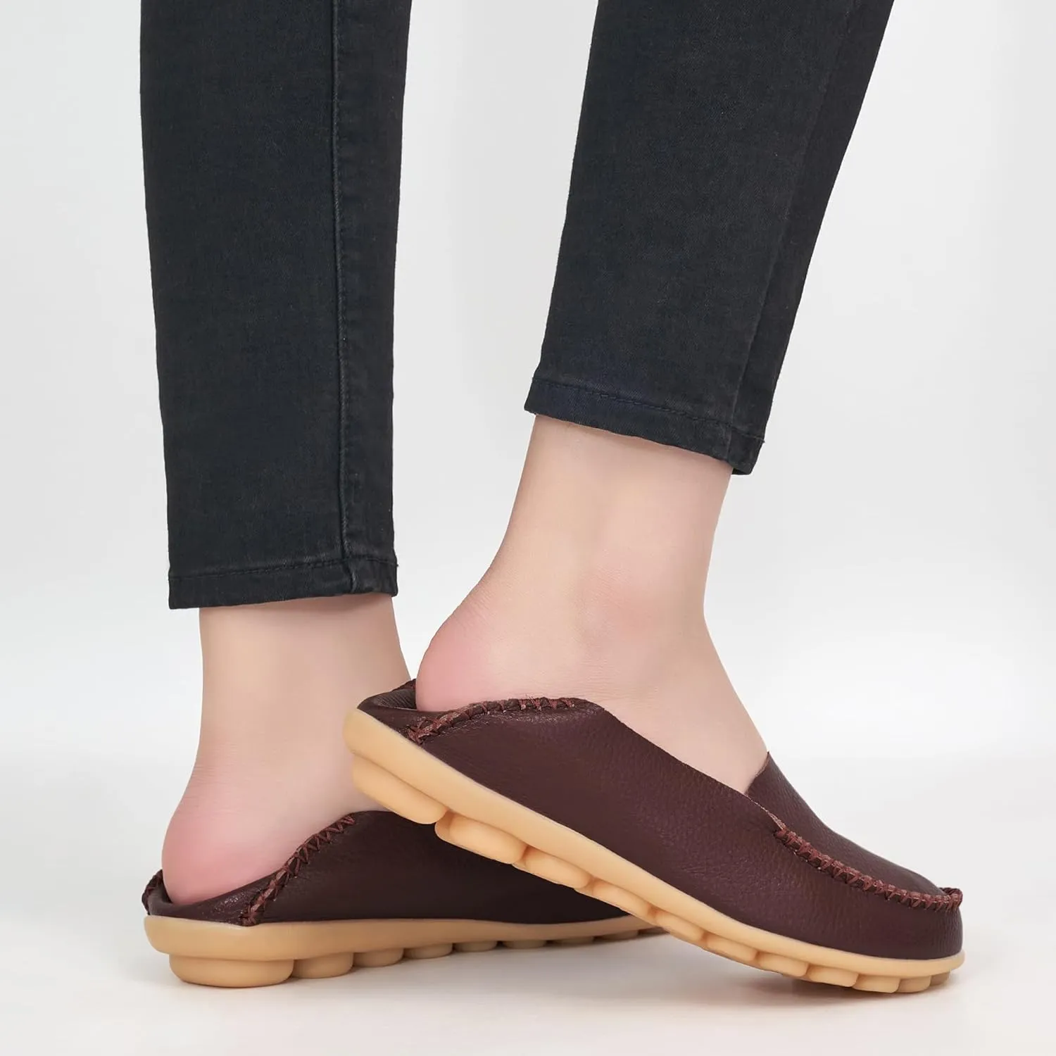 Ecetana Loafers for Women Penny Shoes Comfortable Slip On Casual Womens Loafers Fashion Moccasins Lightweight Round Toe Driving Flats Boat Shoes