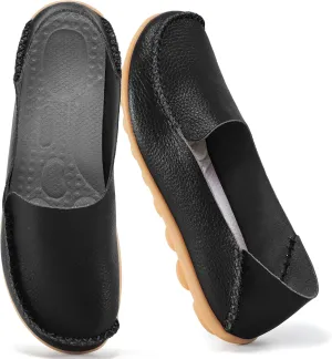 Ecetana Loafers for Women Penny Shoes Comfortable Slip On Casual Womens Loafers Fashion Moccasins Lightweight Round Toe Driving Flats Boat Shoes