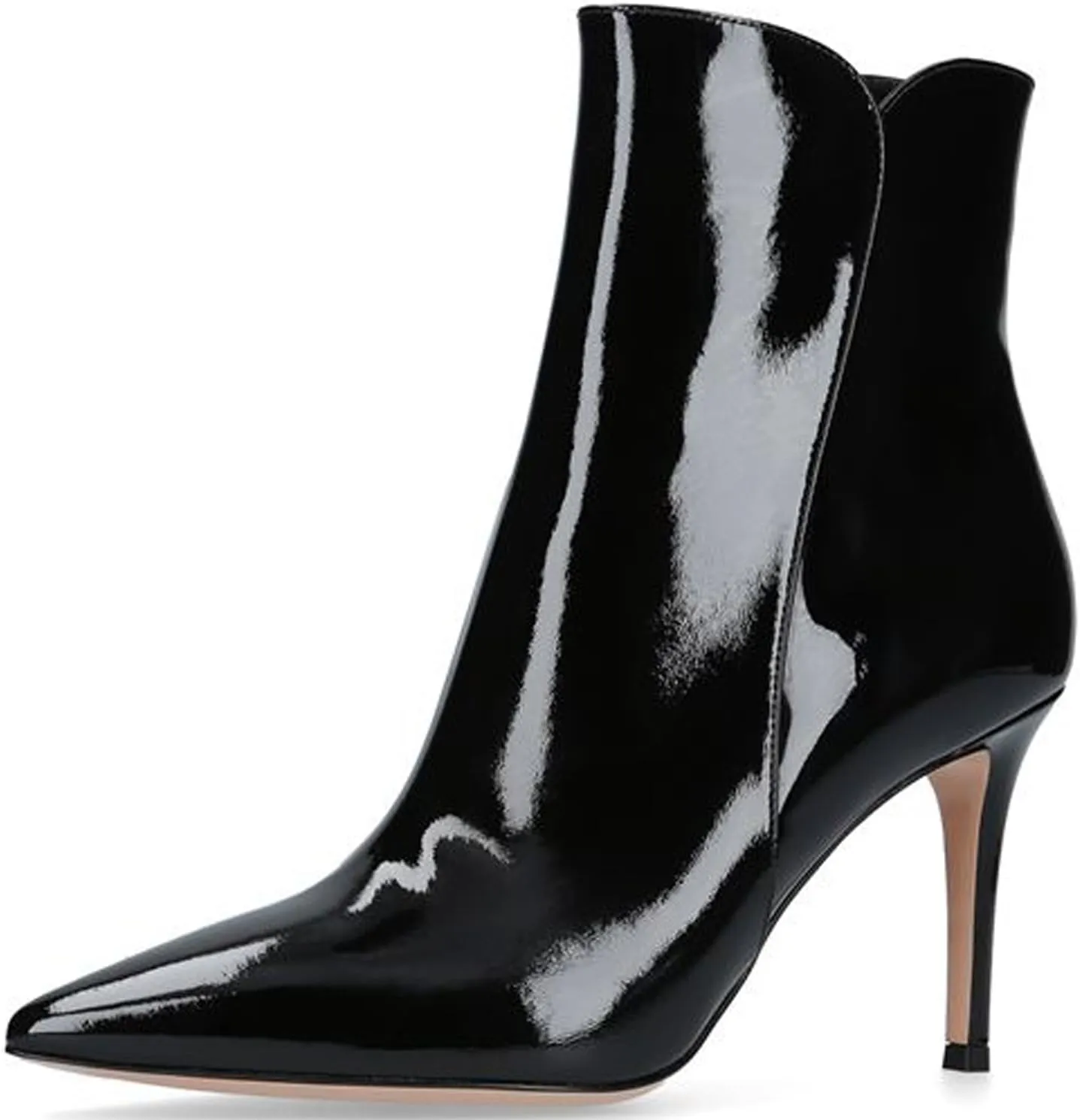 Eldof Women Mid High Heel Bootie | 8cm Pointy Toe Stilettos Ankle Boots | Women's Fashion Stiletto High Heel Ankle Boots