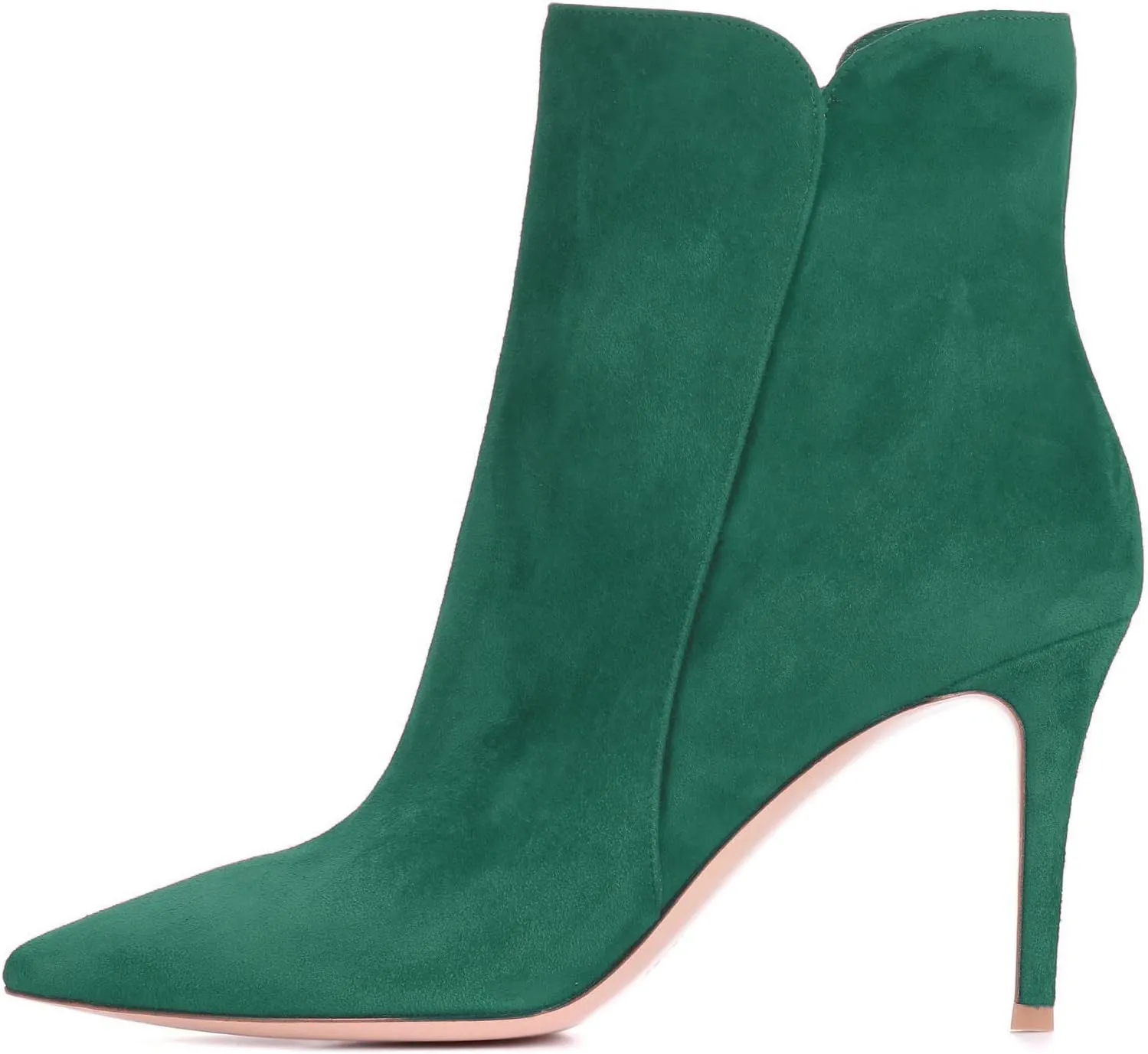 Eldof Women Mid High Heel Bootie | 8cm Pointy Toe Stilettos Ankle Boots | Women's Fashion Stiletto High Heel Ankle Boots