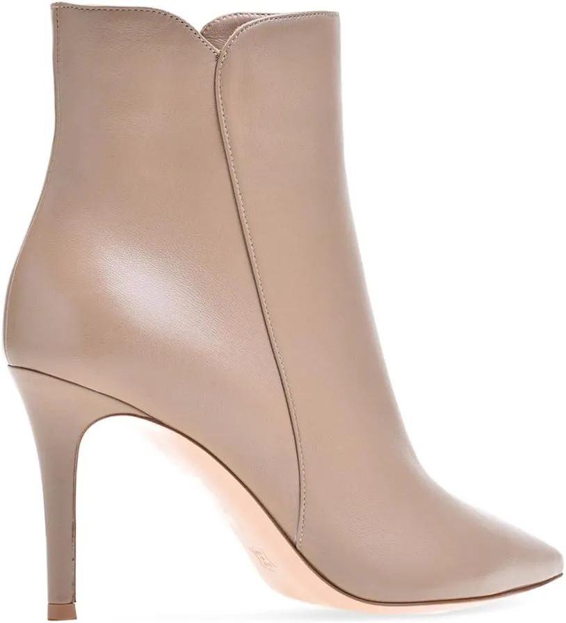 Eldof Women Mid High Heel Bootie | 8cm Pointy Toe Stilettos Ankle Boots | Women's Fashion Stiletto High Heel Ankle Boots