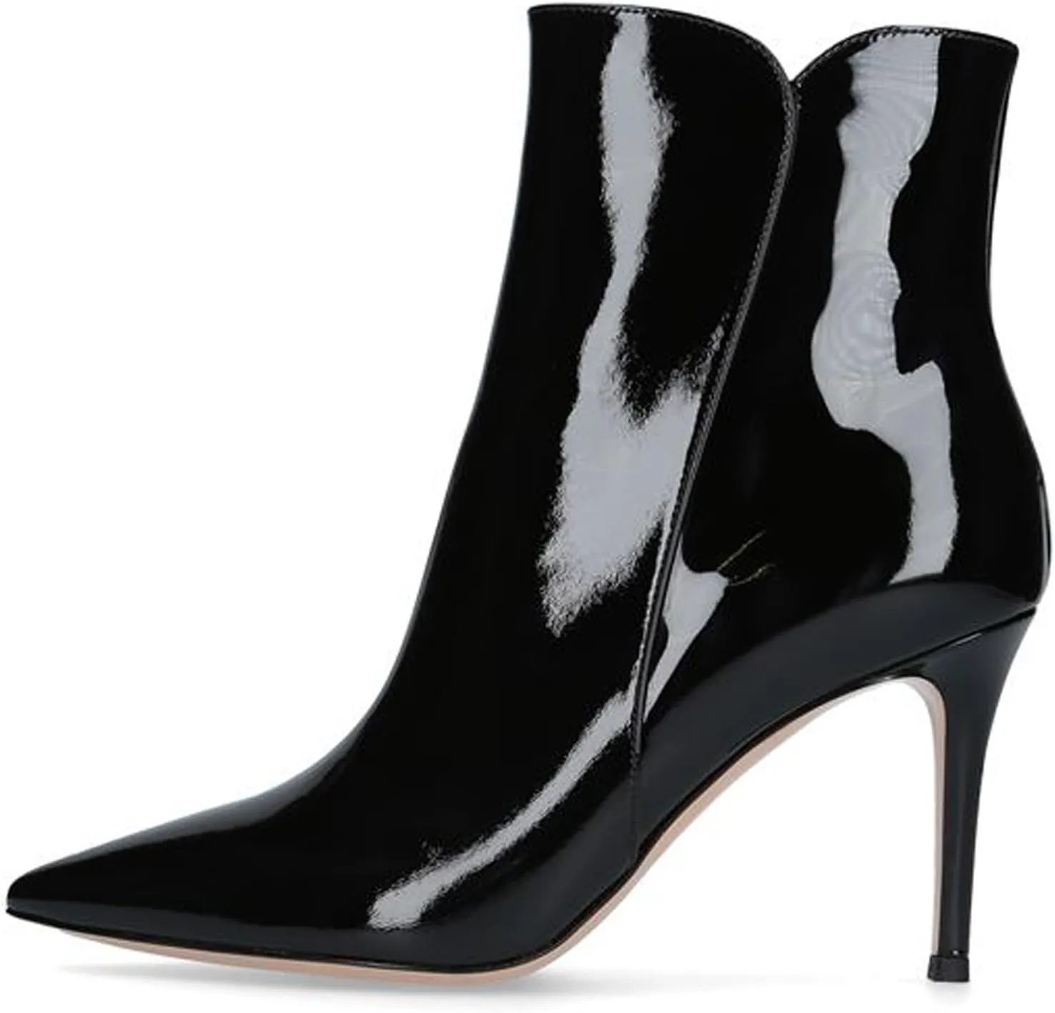 Eldof Women Mid High Heel Bootie | 8cm Pointy Toe Stilettos Ankle Boots | Women's Fashion Stiletto High Heel Ankle Boots