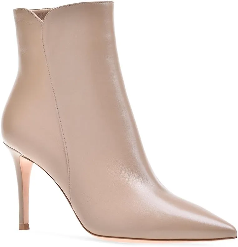 Eldof Women Mid High Heel Bootie | 8cm Pointy Toe Stilettos Ankle Boots | Women's Fashion Stiletto High Heel Ankle Boots