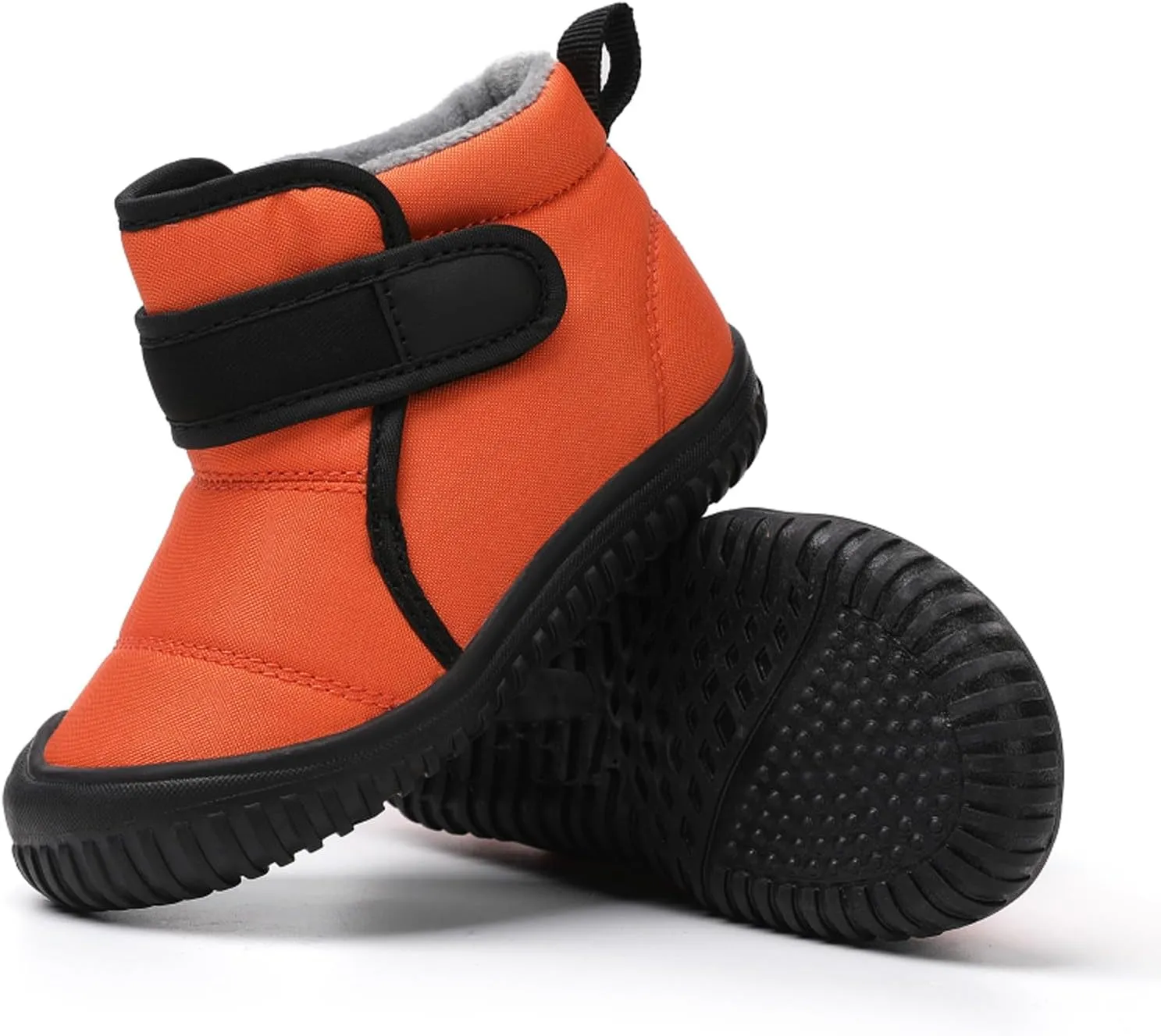 Eliogn Baby Boys Girls Winter Boots，Baby Faux Fur Shoes Little Kids Outdoor Warm Booties Cold Weather Ankle Boots Soft Flexible Walking Shoes