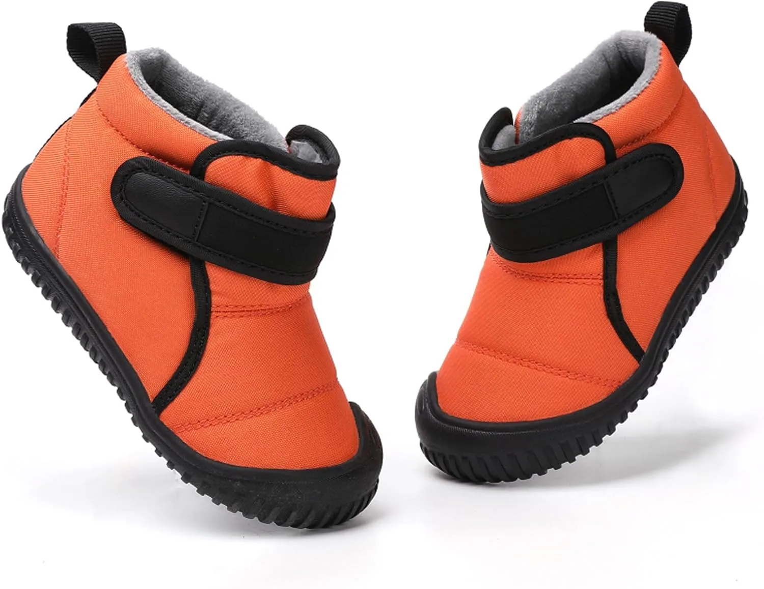 Eliogn Baby Boys Girls Winter Boots，Baby Faux Fur Shoes Little Kids Outdoor Warm Booties Cold Weather Ankle Boots Soft Flexible Walking Shoes