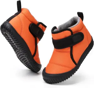 Eliogn Baby Boys Girls Winter Boots，Baby Faux Fur Shoes Little Kids Outdoor Warm Booties Cold Weather Ankle Boots Soft Flexible Walking Shoes