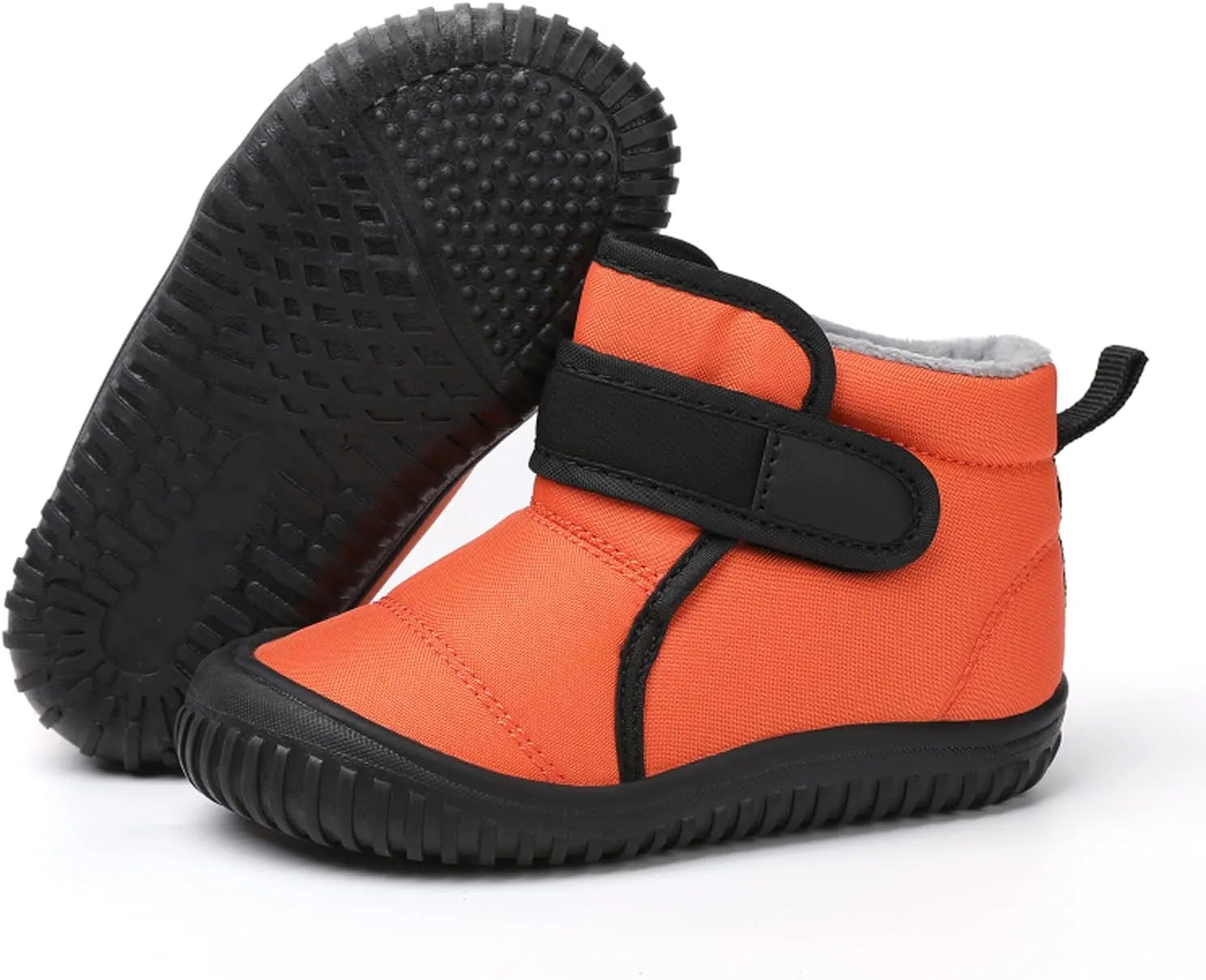 Eliogn Baby Boys Girls Winter Boots，Baby Faux Fur Shoes Little Kids Outdoor Warm Booties Cold Weather Ankle Boots Soft Flexible Walking Shoes