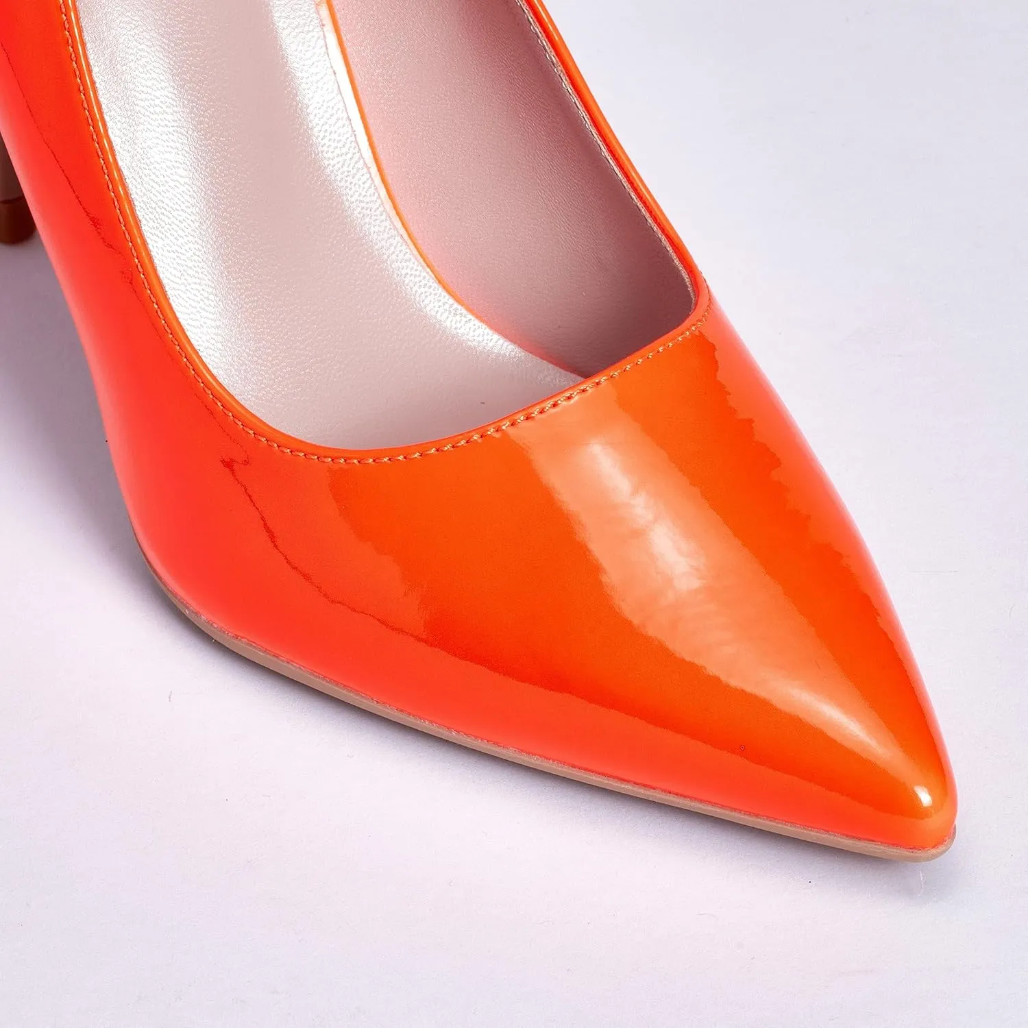 Elisabet Tang High Heels, Womens Pointed Toe Slip on Stilettos Party Wedding Pumps Basic Shoes