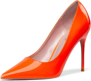 Elisabet Tang High Heels, Womens Pointed Toe Slip on Stilettos Party Wedding Pumps Basic Shoes