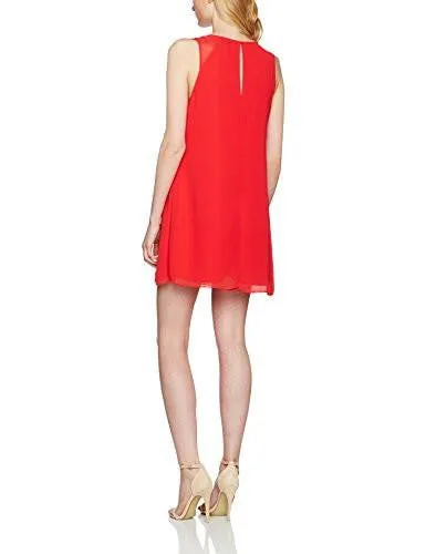 Eneration Ruffle Tent Dress Cranberry Small