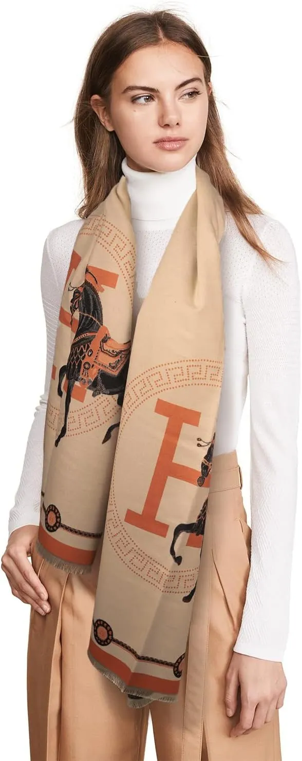 EXTREE Scarfs for Women Pashmina Silky Shawl Wrap for Evening Dressing Blanket Open Front Poncho Cape