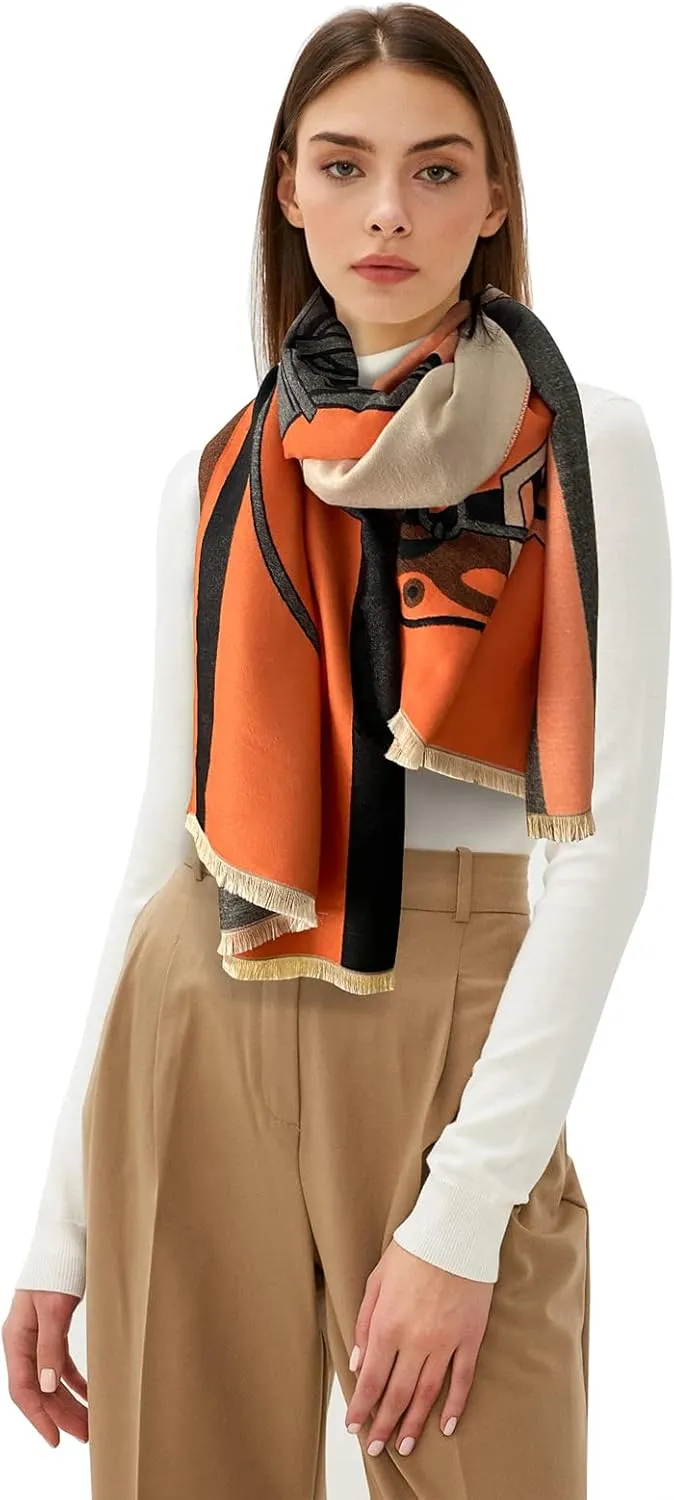 EXTREE Scarfs for Women Pashmina Silky Shawl Wrap for Evening Dressing Blanket Open Front Poncho Cape