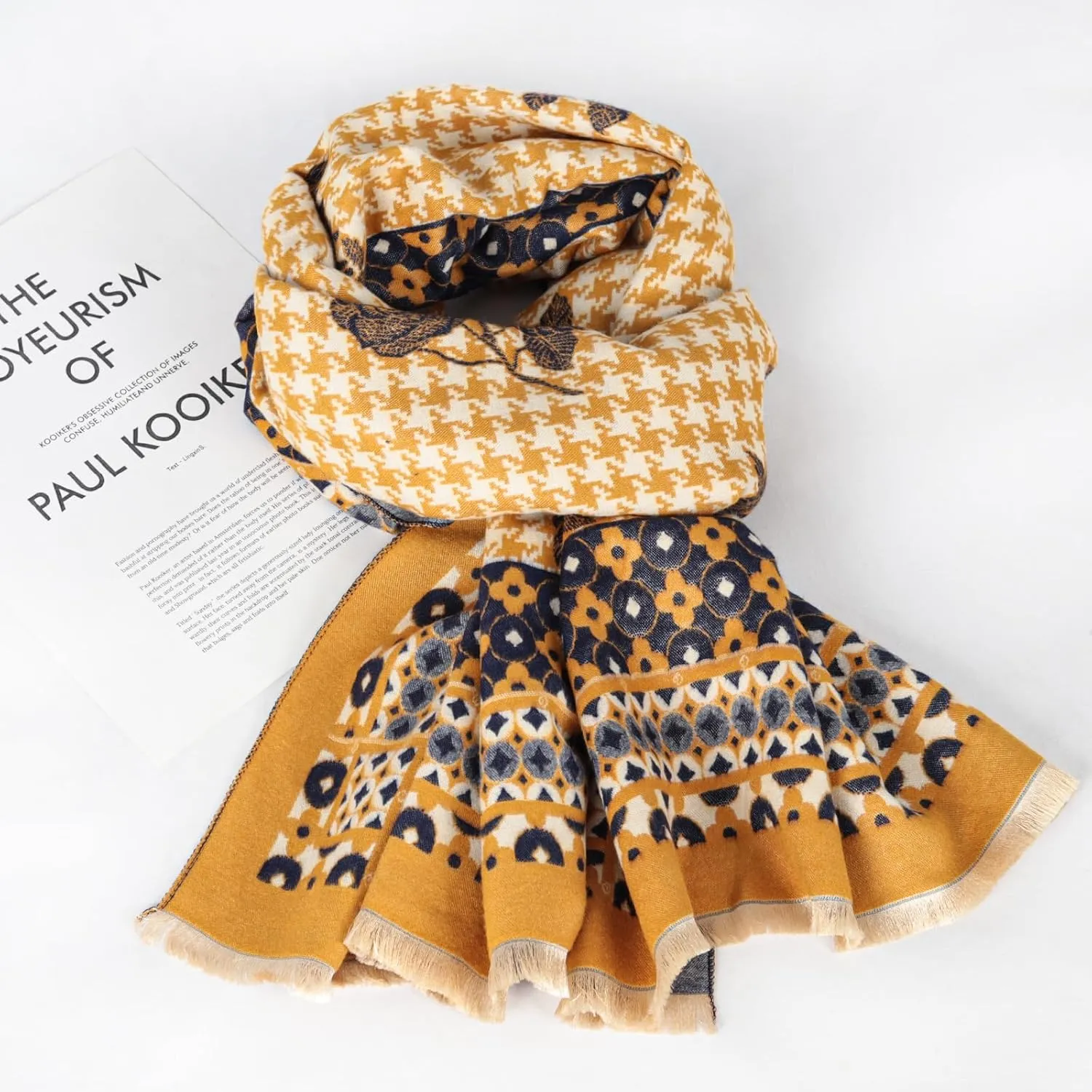 EXTREE Scarfs for Women Pashmina Silky Shawl Wrap for Evening Dressing Blanket Open Front Poncho Cape