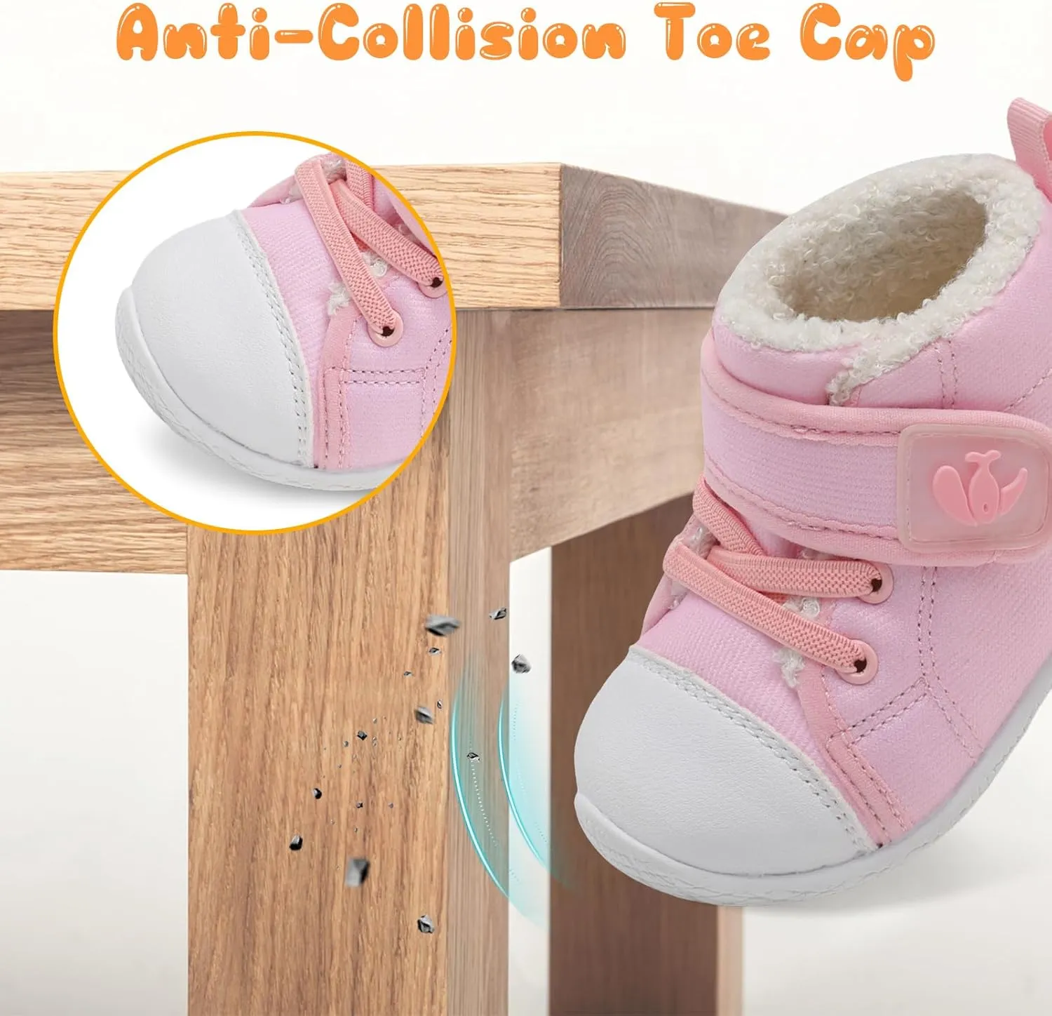 FEETCITY Baby Boots Boys Girls Infant Slippers Cozy Fleece Boots First Walking Shoes Warm Socks Newborn Crib Shoes