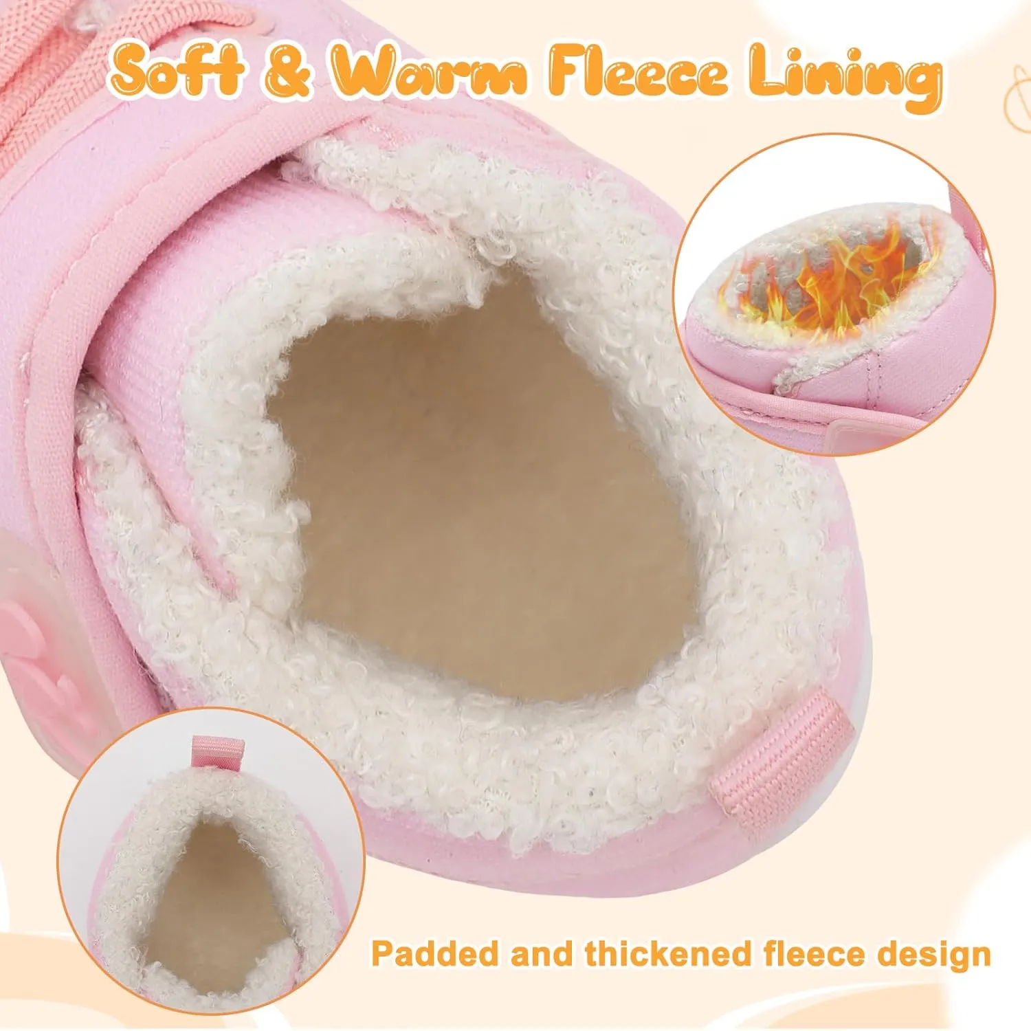 FEETCITY Baby Boots Boys Girls Infant Slippers Cozy Fleece Boots First Walking Shoes Warm Socks Newborn Crib Shoes
