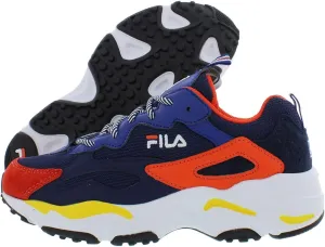 Fila Ray Tracer Boys Shoes Size 4, Color: Blue/Red