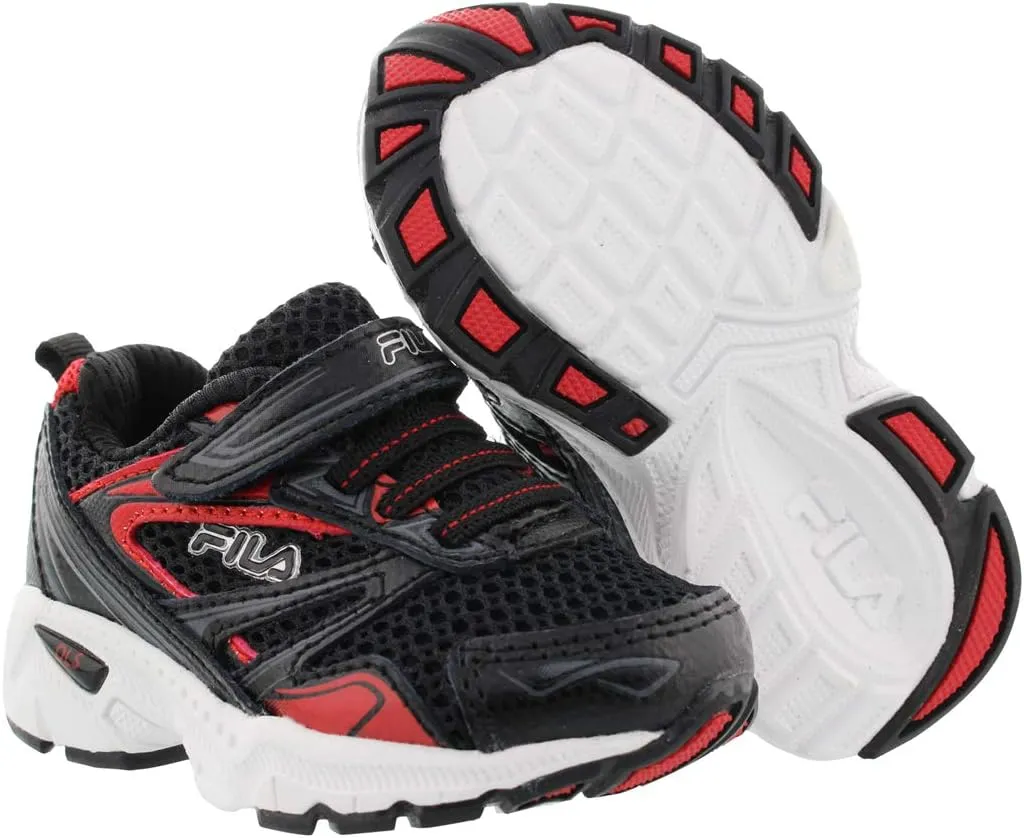Fila Royalty Strap Running Boy's Shoes Size 8, Color: Black/Red/White